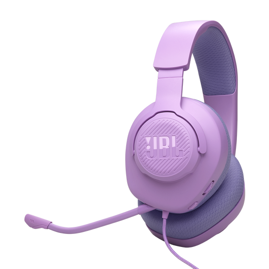 JBL Quantum 100M2 - Purple - Wired over-ear gaming headset with detachable mic and mute option - Hero